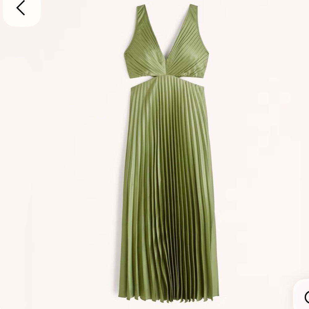 NWT Abercrombie & Fitch Olive Pleated Dress
